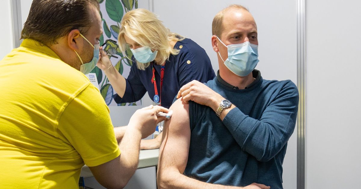 Prince William receives his first dose of COVID-19
vaccine 1