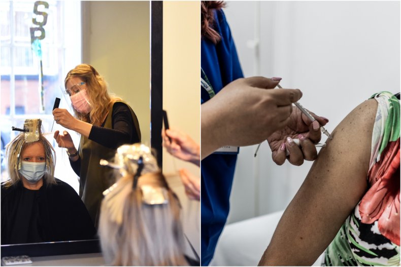 Salon Owner Bans Patrons Who Have Had 'Experimental'
COVID-19 Vaccine 1 Salon Owner Bans Patrons Who Have Had 'Experimental'
COVID-19 Vaccine 1