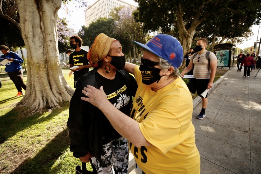Column: Even supposedly liberal California hasn't changed in
the year since George Floyd 1