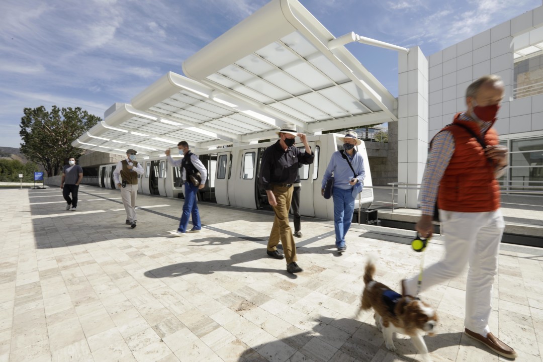 Photos: The Getty Center reopens to visitors for the first
time in more than a year 1