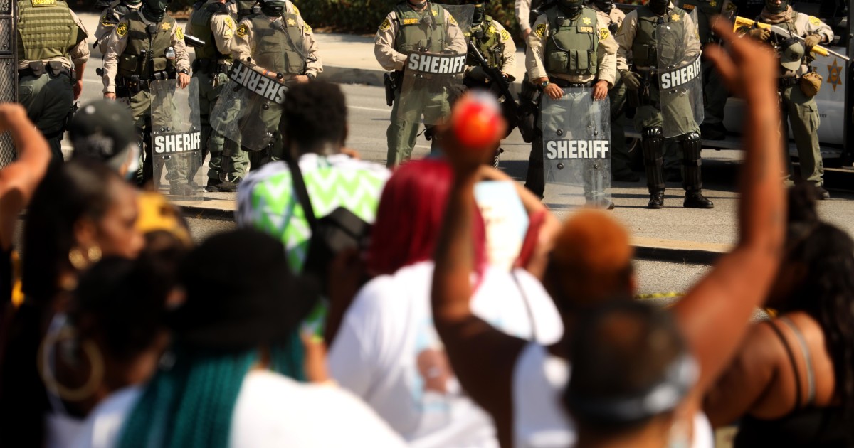 Woman sues L.A. County over injury at Dijon Kizzee protest
in South L.A. 1