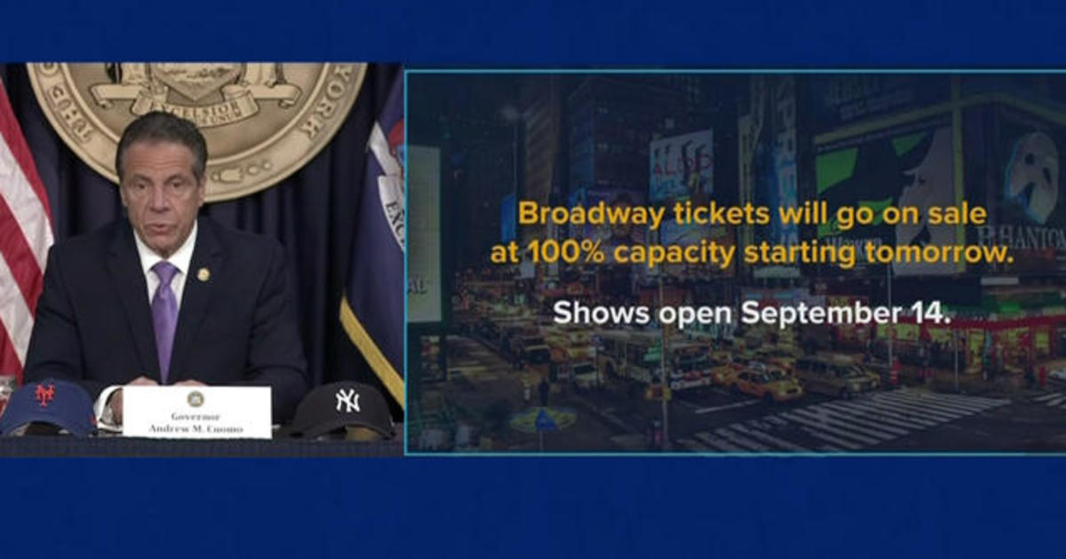 Cuomo announces plans for Broadway reopening, eases more
COVID restrictions 1