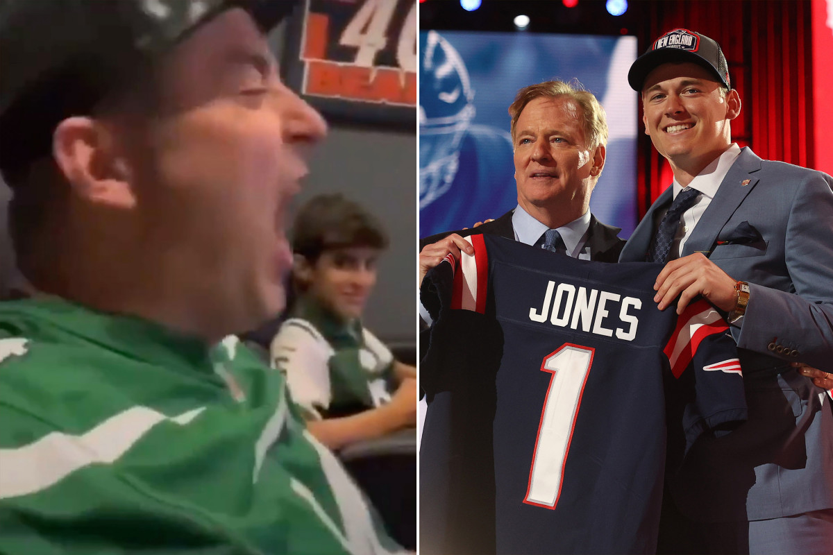 Watch Jets fan’s insane reaction to Patriots drafting Mac
Jones: ‘Look at his face’ 1