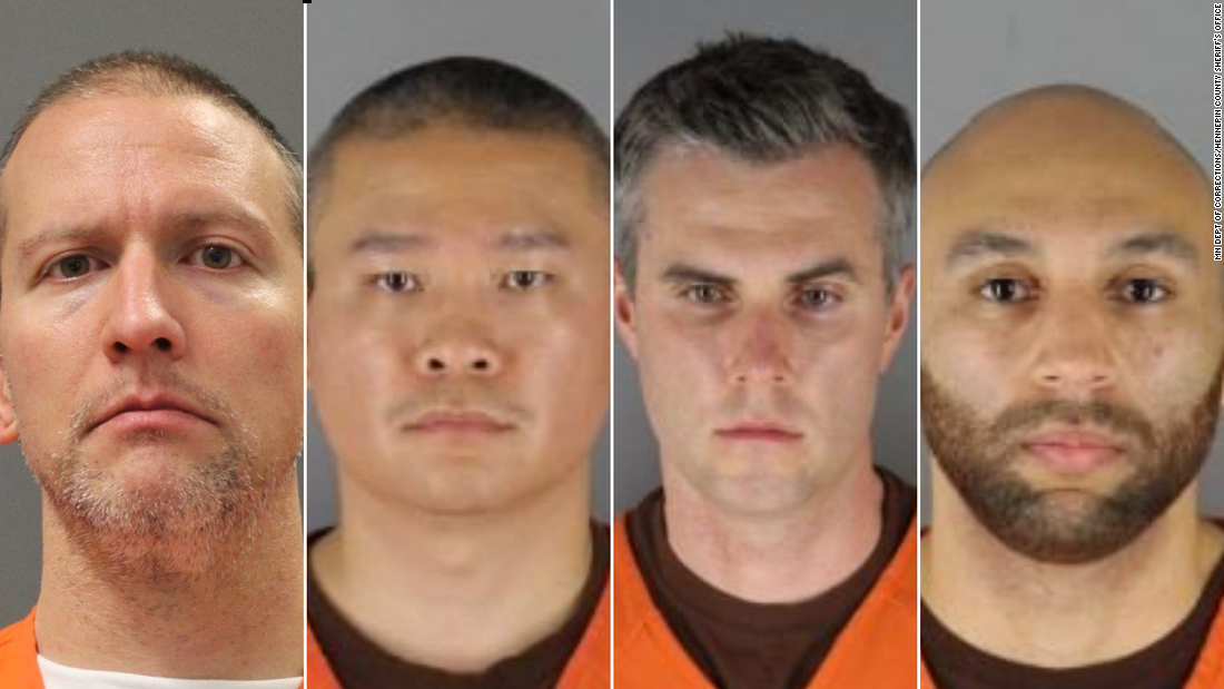 The jury finds the four former Minneapolis police officers
violated Floyd's constitutional rights 1 The jury finds the four former Minneapolis police officers
violated Floyd's constitutional rights 1