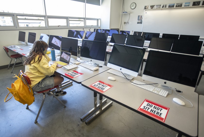 Only 7% of LAUSD high school students return to reopened
campuses, far less than expected 1