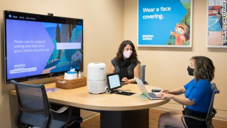 Here's what Salesforce has learned as it reopens
offices 1