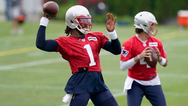 Cam Newton posts video of offseason workout with Patriots
receivers 1