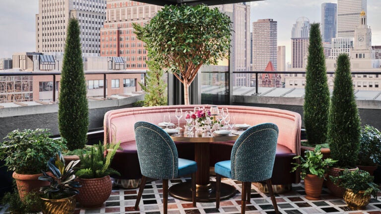 A new rooftop restaurant and bar opens high above Newbury
Street 1