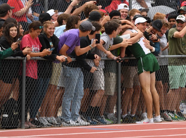 Mountain Vista’s Harrison Witt shatters all-class meet
record in historic 1600-meter showdown 1