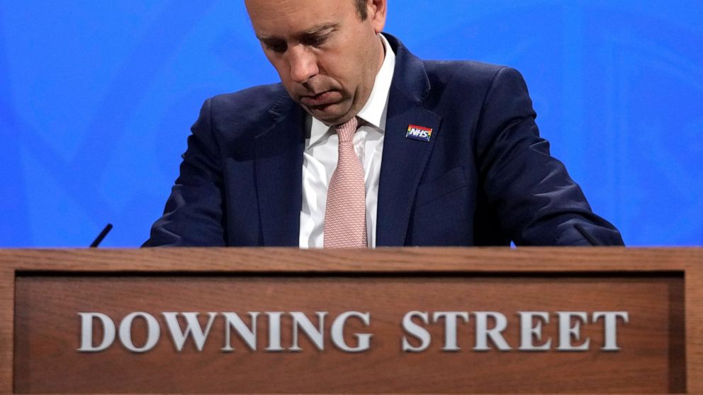 UK health minister resigns after breaching coronavirus
rules 1