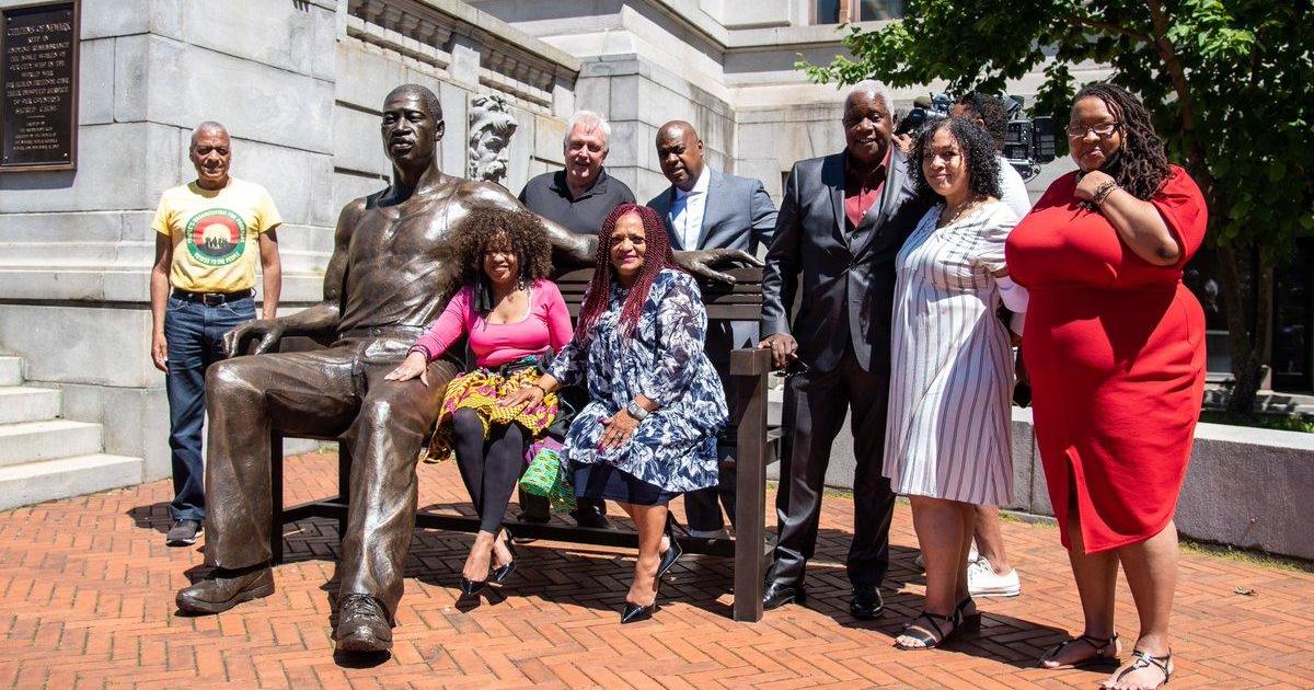 700-pound statue of George Floyd unveiled in Newark 1