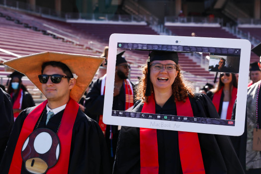 Stanford graduates celebrate modified commencement as
California prepares to reopen 1