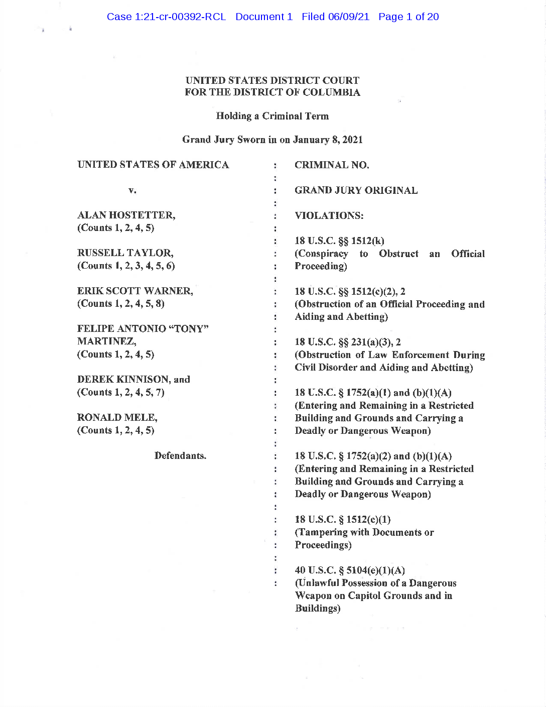 6 Men Said to Be Tied to Three Percenters Movement Are
Charged in Capitol Riot 1
