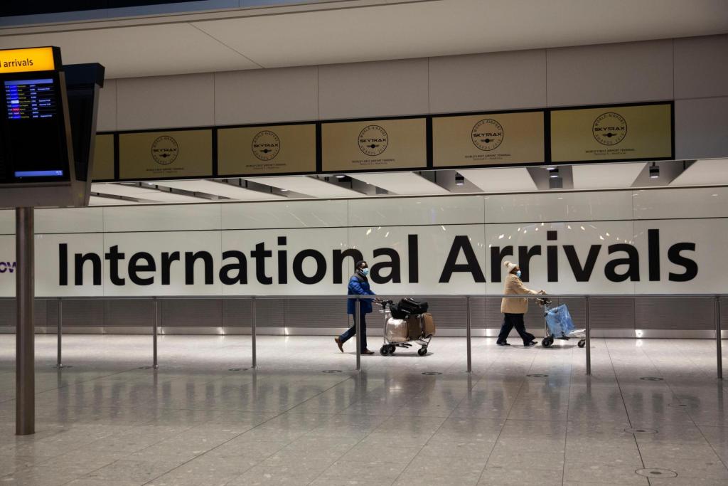 U.K.’s Heathrow Airport opens terminal for high-risk
travelers 1