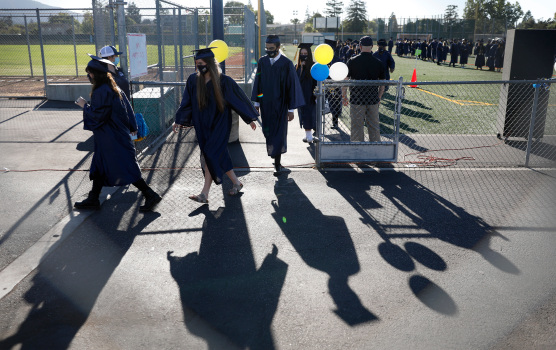 Photos: Leland High School honors their Class of 2021 with
two socially distanced graduation ceremonies 1