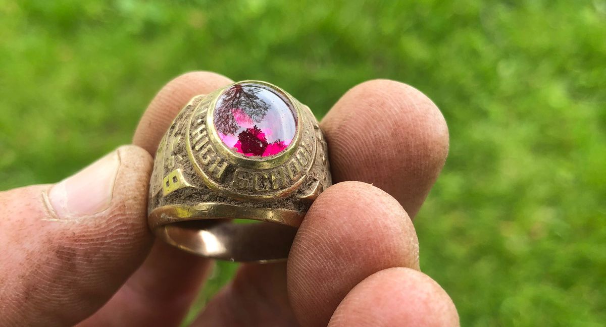 Thanks to three strangers, man gets back high school class
ring lost nearly 45 years ago 1 Thanks to three strangers, man gets back high school class
ring lost nearly 45 years ago 1