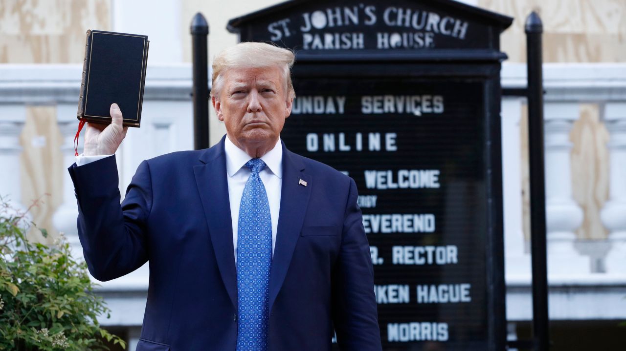 Federal probe: Protest not broken up due to Trump photo
op 1