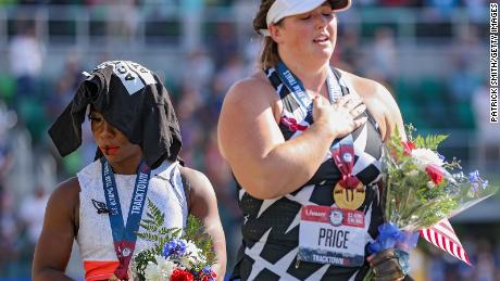 Gwen Berry: Asked about protesting if she reaches Olympic
podium, athlete says, 'We'll see' 1