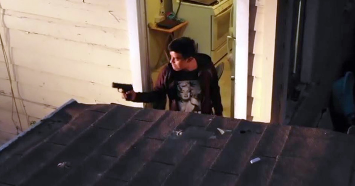 Drone video shows police fatally shoot California man who
pointed BB gun at officer 1