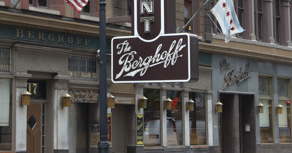 The Berghoff restaurant reopens Monday after a year light on
happy-hour and lunch patrons 1