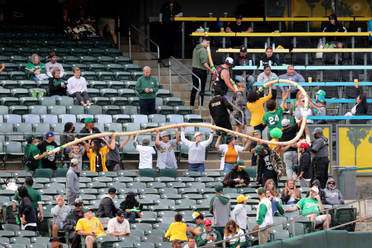 Oakland A’s “official” reopening against Red Sox draws
smaller crowds than expected 1