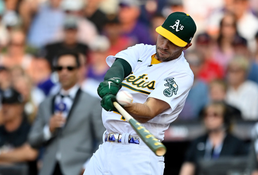 Home Run Derby: A’s Olson edged in opening round at Coors
Field 1 Home Run Derby: A’s Olson edged in opening round at Coors
Field 1