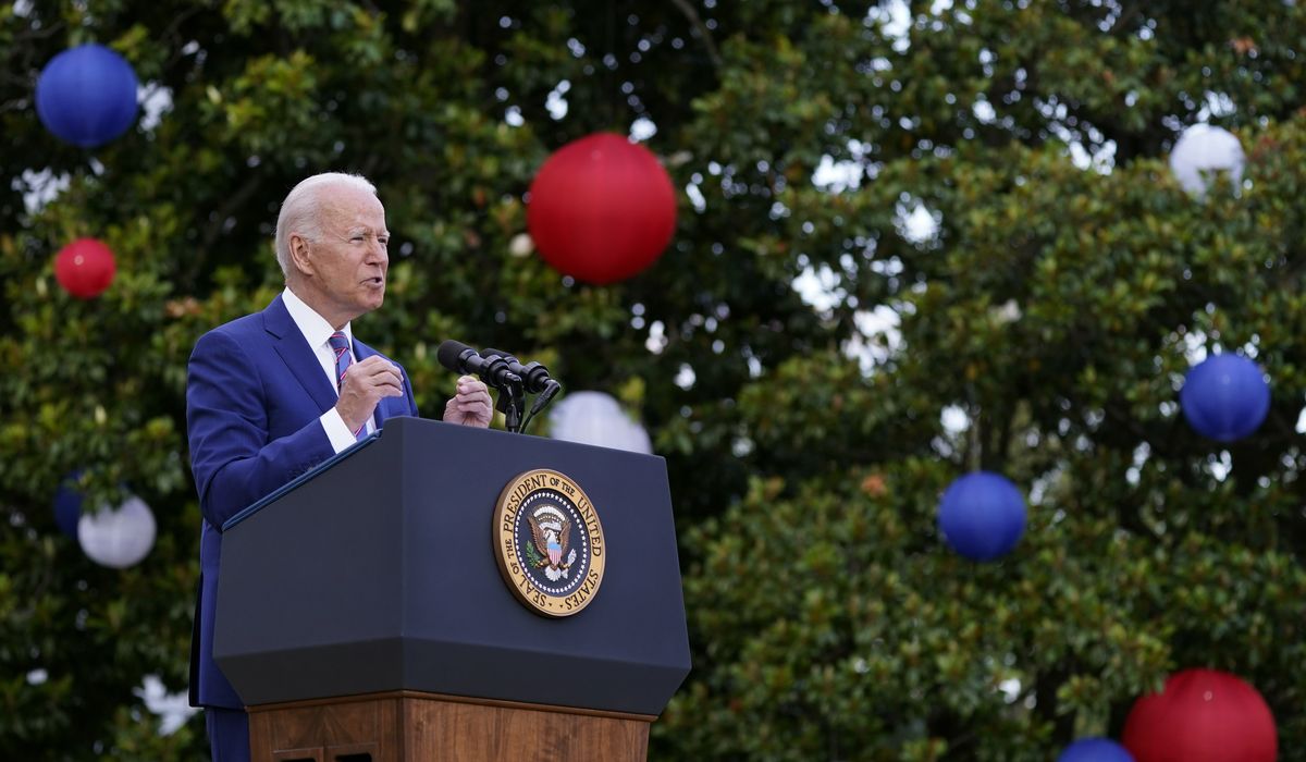 Joe Biden compels 'patriots' to get COVID-19 vaccine as
White House falls short of goal 1
