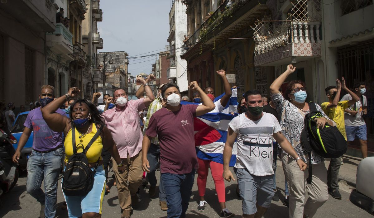 Cuba protesters rail against Communist dictatorship 1