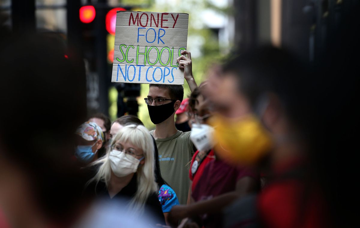 More Chicago high schools vote to remove school police, a
year after George Floyd’s murder intensified calls to oust CPD from
CPS 1