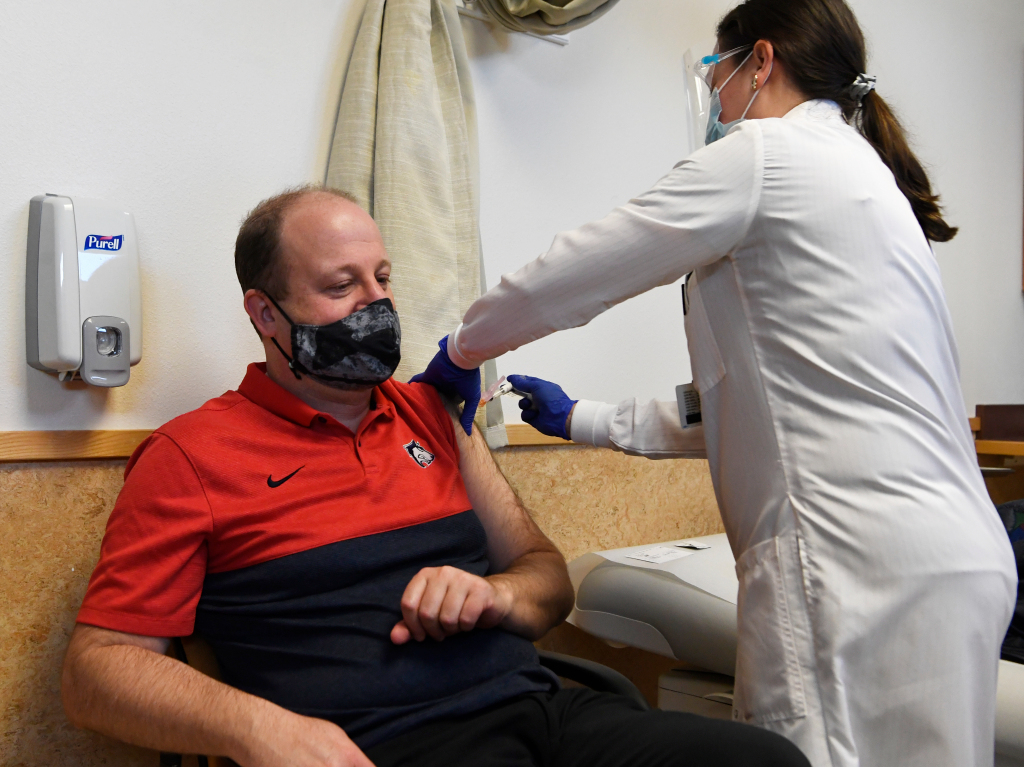 Polis orders unvaccinated state employees to get tested
regularly and wear masks — but he won’t require shots 1