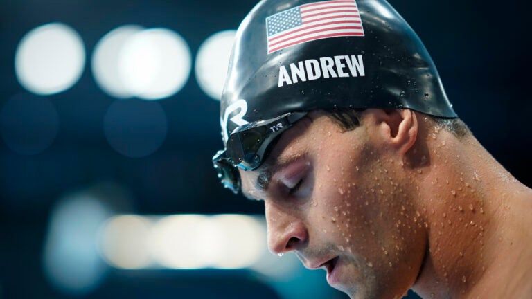 US swimmer Andrew goes maskless behind scenes at
Olympics 1