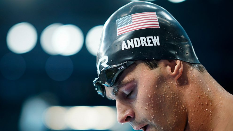 US swimmer Andrew goes maskless behind scenes at
Olympics 1