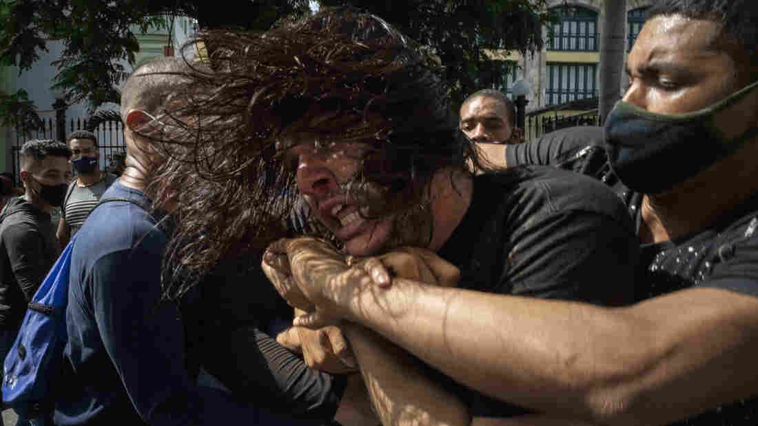 Demonstrators In Havana Protest Shortages, Rising
Prices 1