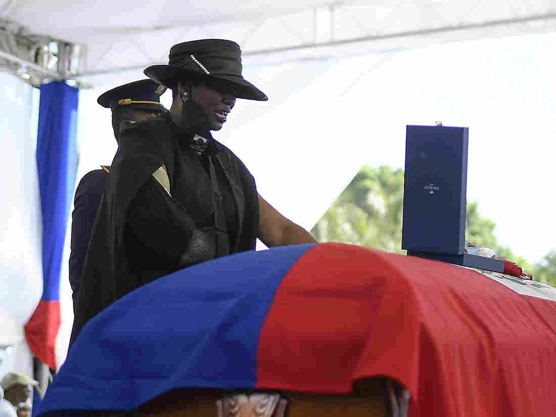 Protests Erupt Outside Haitian President's Hometown
Funeral 1
