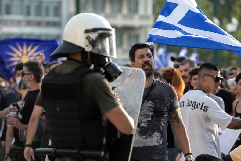 Water Cannons, Tear Gas Used on Greeks Protesting COVID
Vaccine Requirements 1