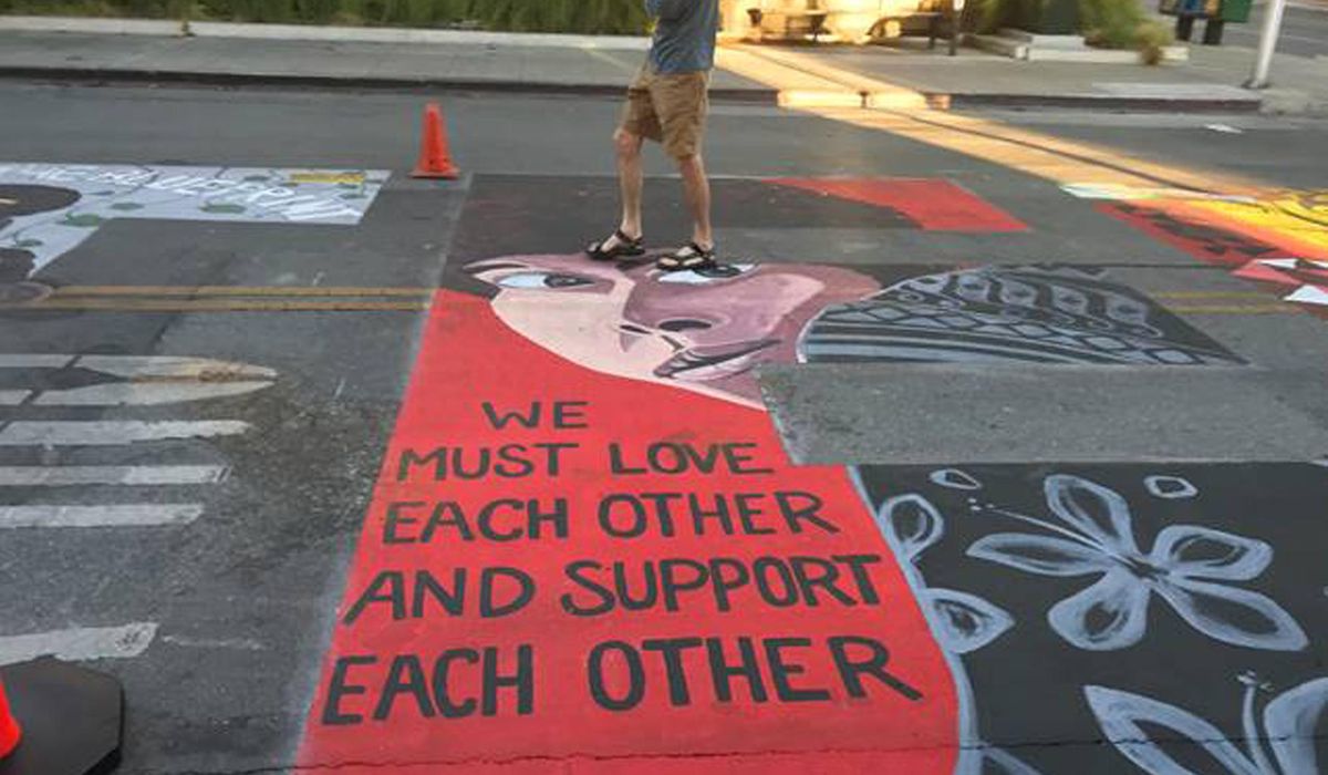 Officers sue Palo Alto, California over Black Lives Matter
mural 1