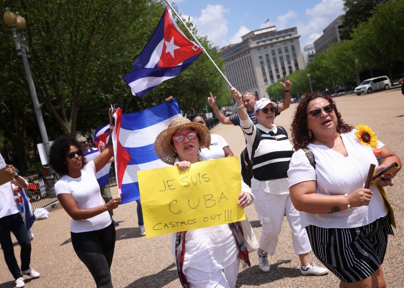 Joe Biden Says World Hasn't Seen 'Anything Like' Cuban
Protest, Citizens Demanding Freedom 1