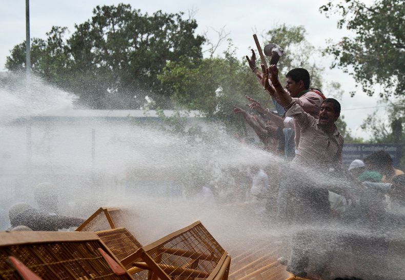 Water Cannons Used to Disperse Water Shortage
Protest 1
