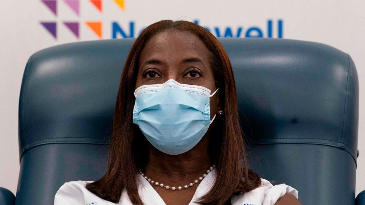 Biden to honor LI woman who got first COVID-19 shot in
U.S. 1