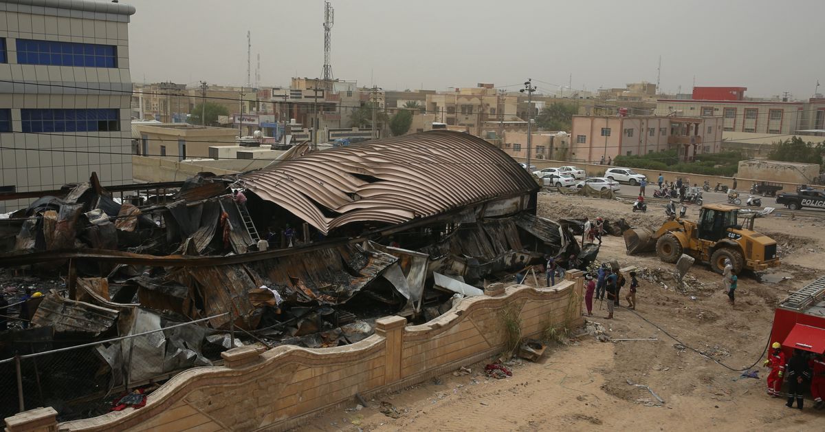 Death toll rises to 92 in blaze at coronavirus ward in
Iraq 1 Death toll rises to 92 in blaze at coronavirus ward in
Iraq 1