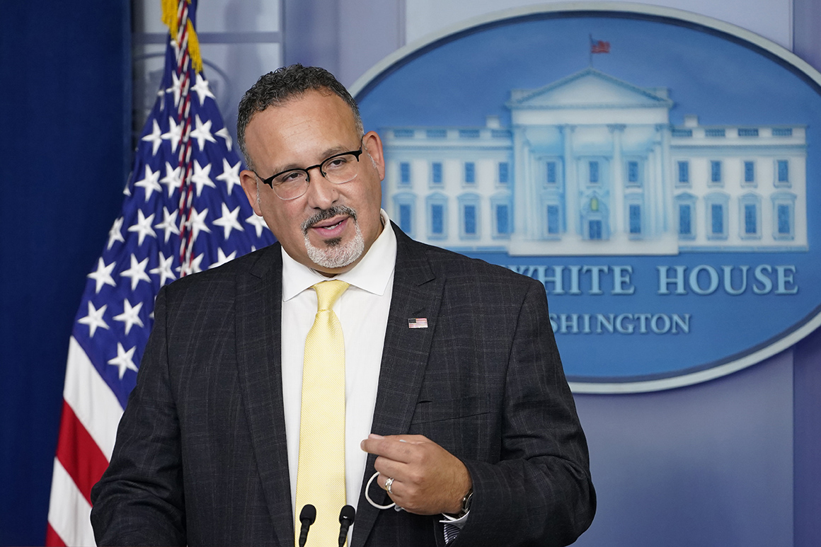 Cardona calls for mandating Covid-19 vaccines for
educators 1
