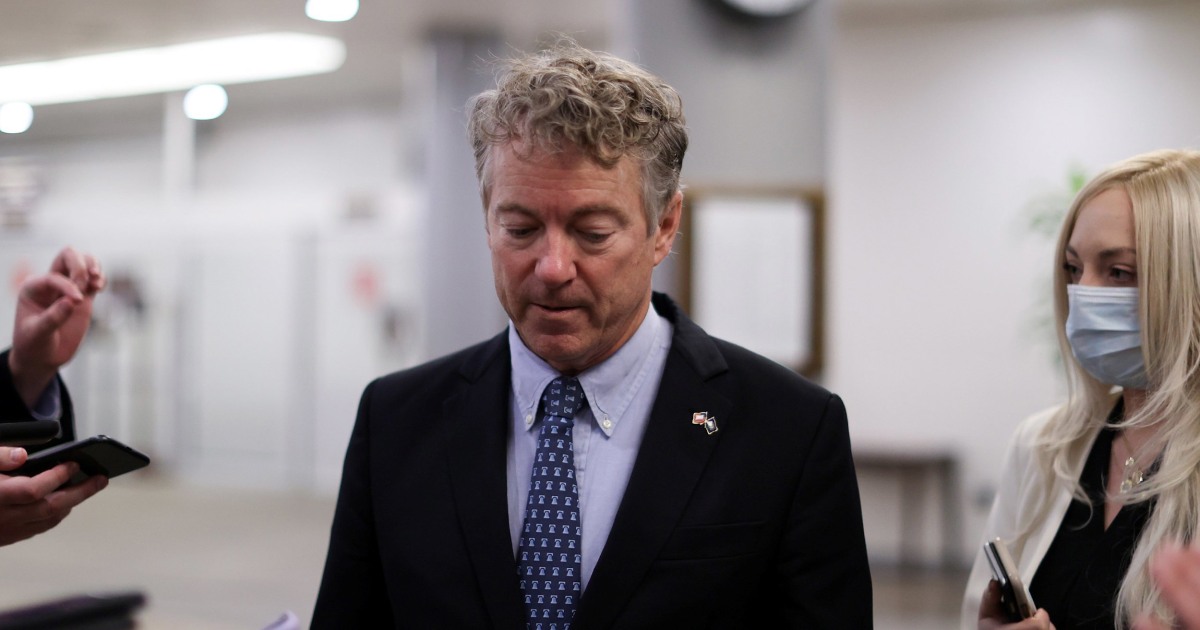 YouTube suspends Sen. Rand Paul over a video falsely
claiming masks are ineffective 1