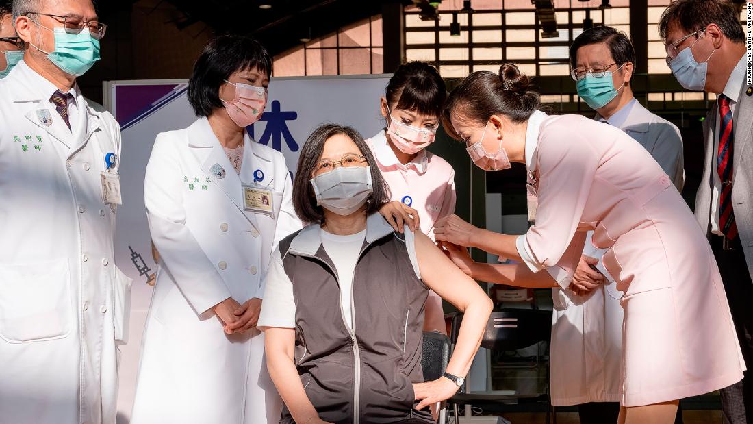 Taiwan's President kicks off rollout of island's first
domestically produced Covid-19 vaccine 1