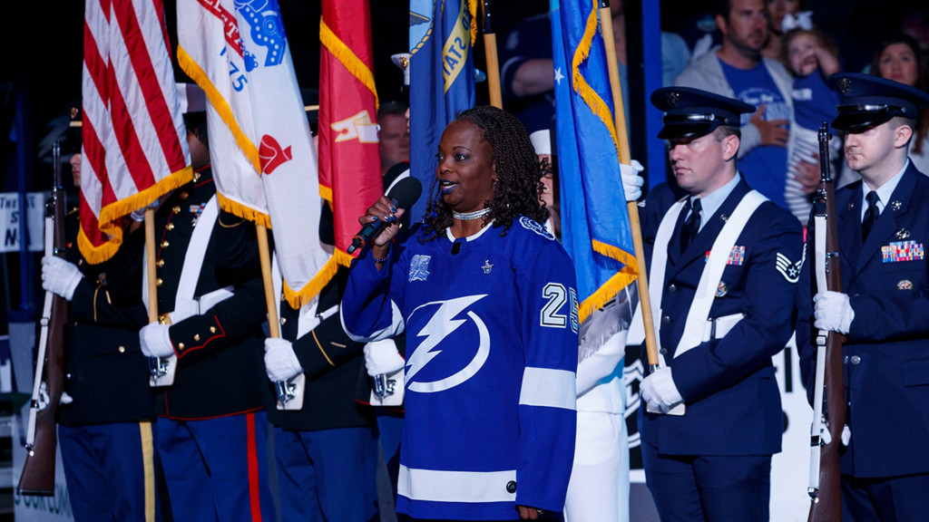 Tampa Bay Lightning national anthem singer out of hospital
after coronavirus battle 1