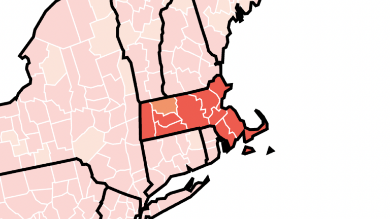 All but one Mass. county is at high risk of COVID-19
transmission 1