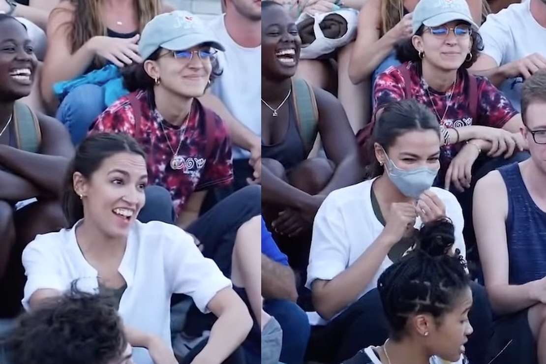 [VIDEO] Hygiene Theater: AOC Puts Mask on for Selfie, Takes
It Right Back Off 1