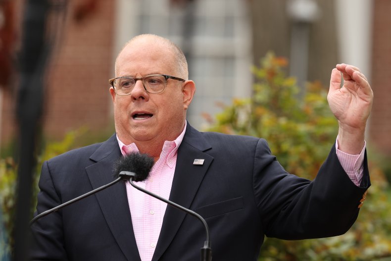 Maryland Gov. Hogan Declines to Impose Statewide Mask
Mandate: 'Will Not Eradicate Threat' 1