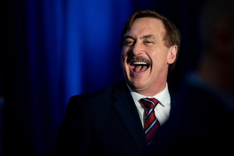 Man Opening MyPillow Store Called 'Insurrectionist' in Mike
Lindell Protest 1