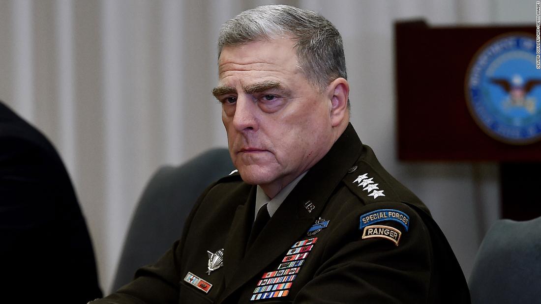 Gen. Mark Milley is set to testify on the US withdrawal from
Afghanistan, and that could open him up to questions about his time
serving the ex-President 1