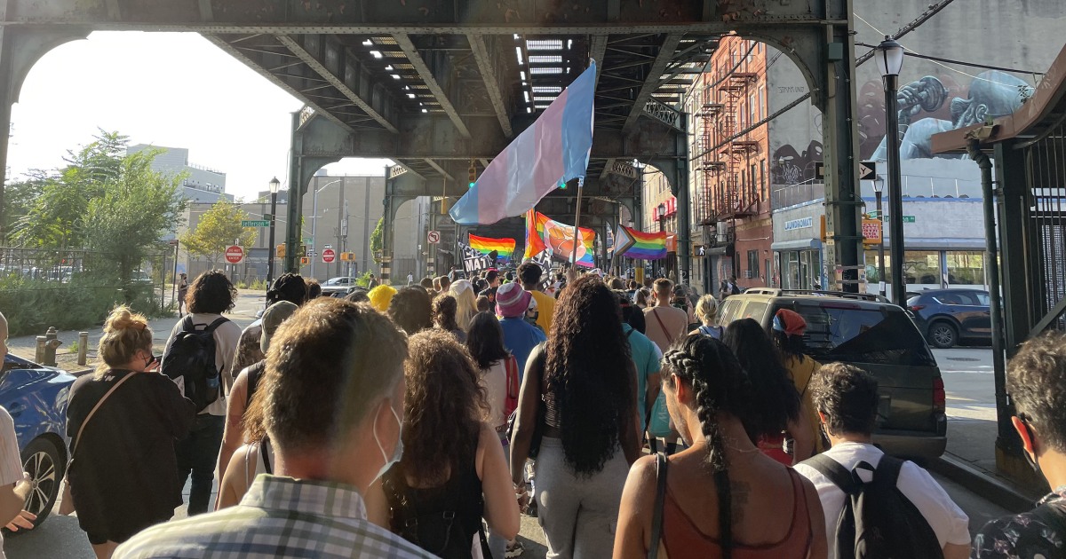 Protesters march in Brooklyn after two men attacked in
alleged anti-gay assault 1 Protesters march in Brooklyn after two men attacked in
alleged anti-gay assault 1